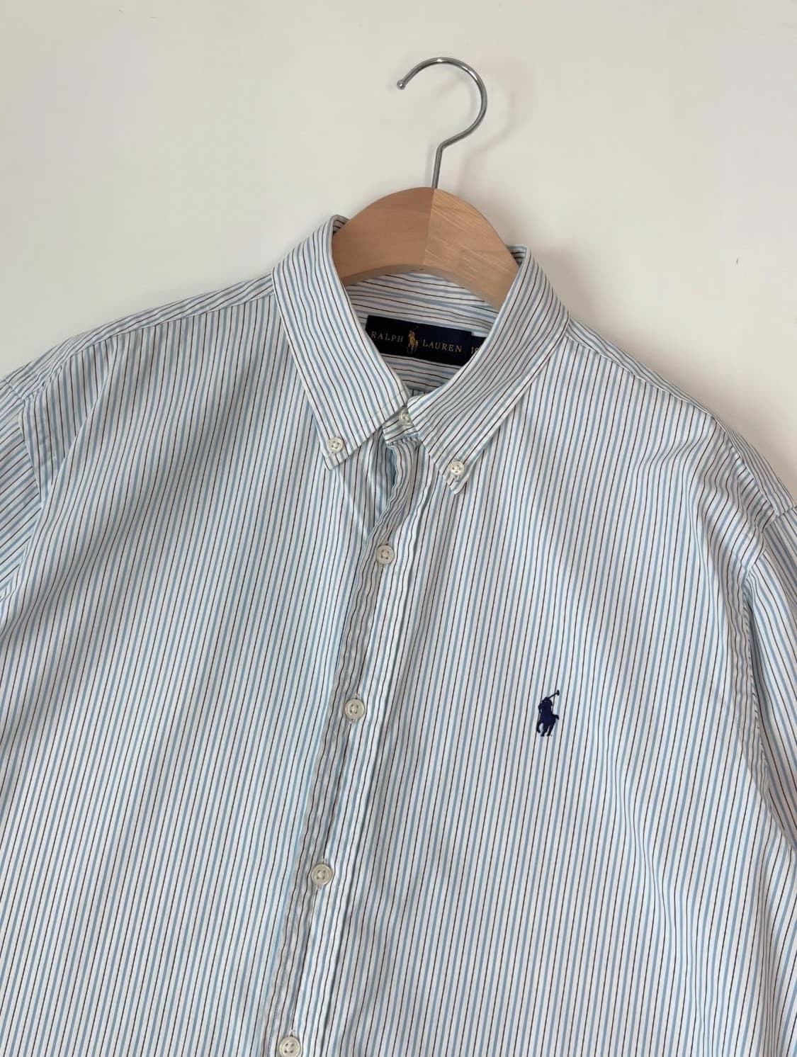 Polo 폴로 랄프로렌 스카이블루컬러 스트라이프 셔츠 상품이미지3