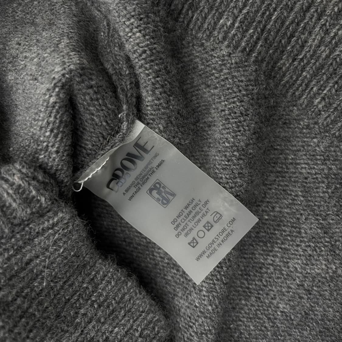 그로브 파스텔 아가일 그레이 가디건 상품이미지5