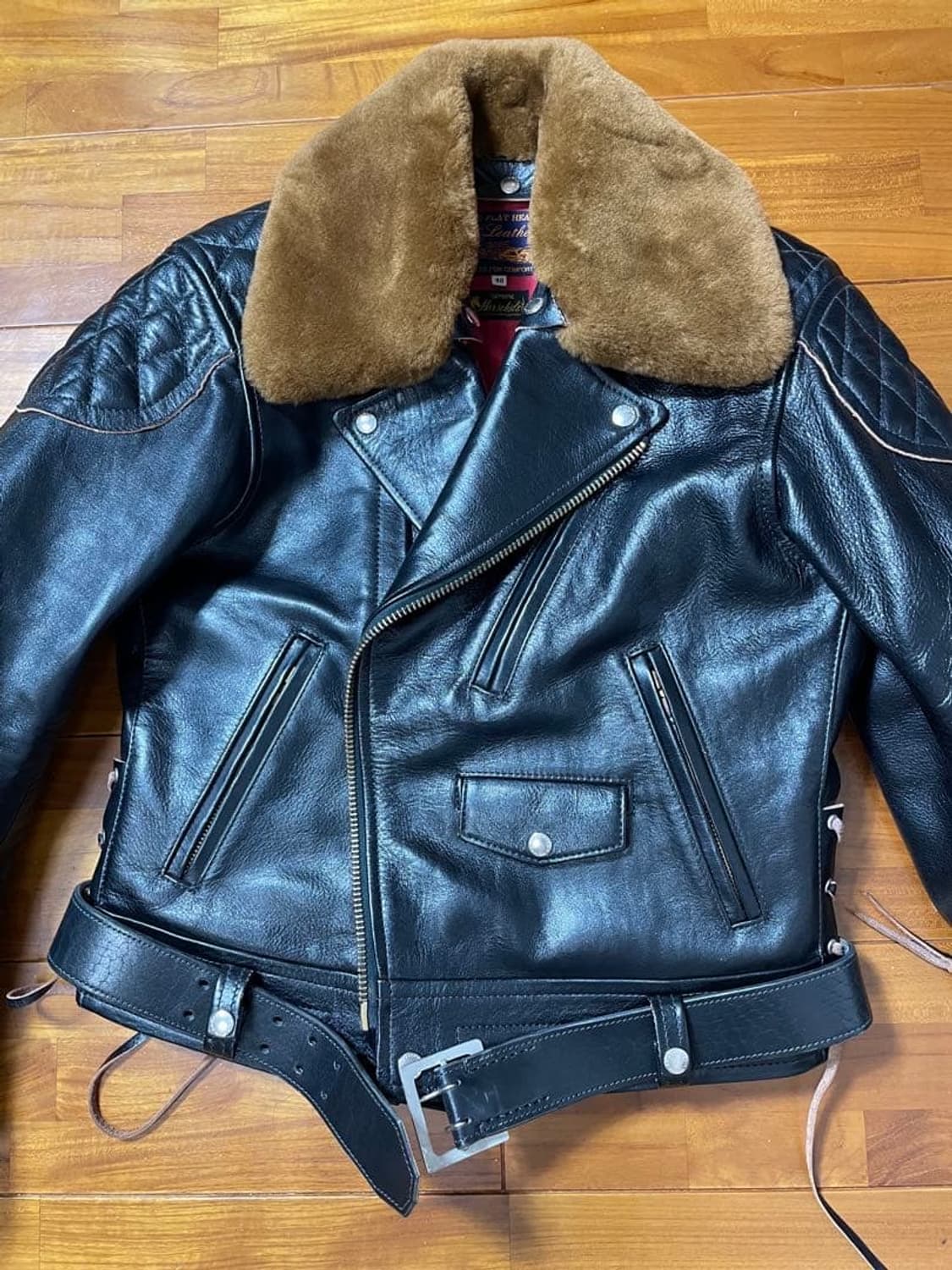 플랫헤드 더블라이더 레더자켓 40 상품이미지9