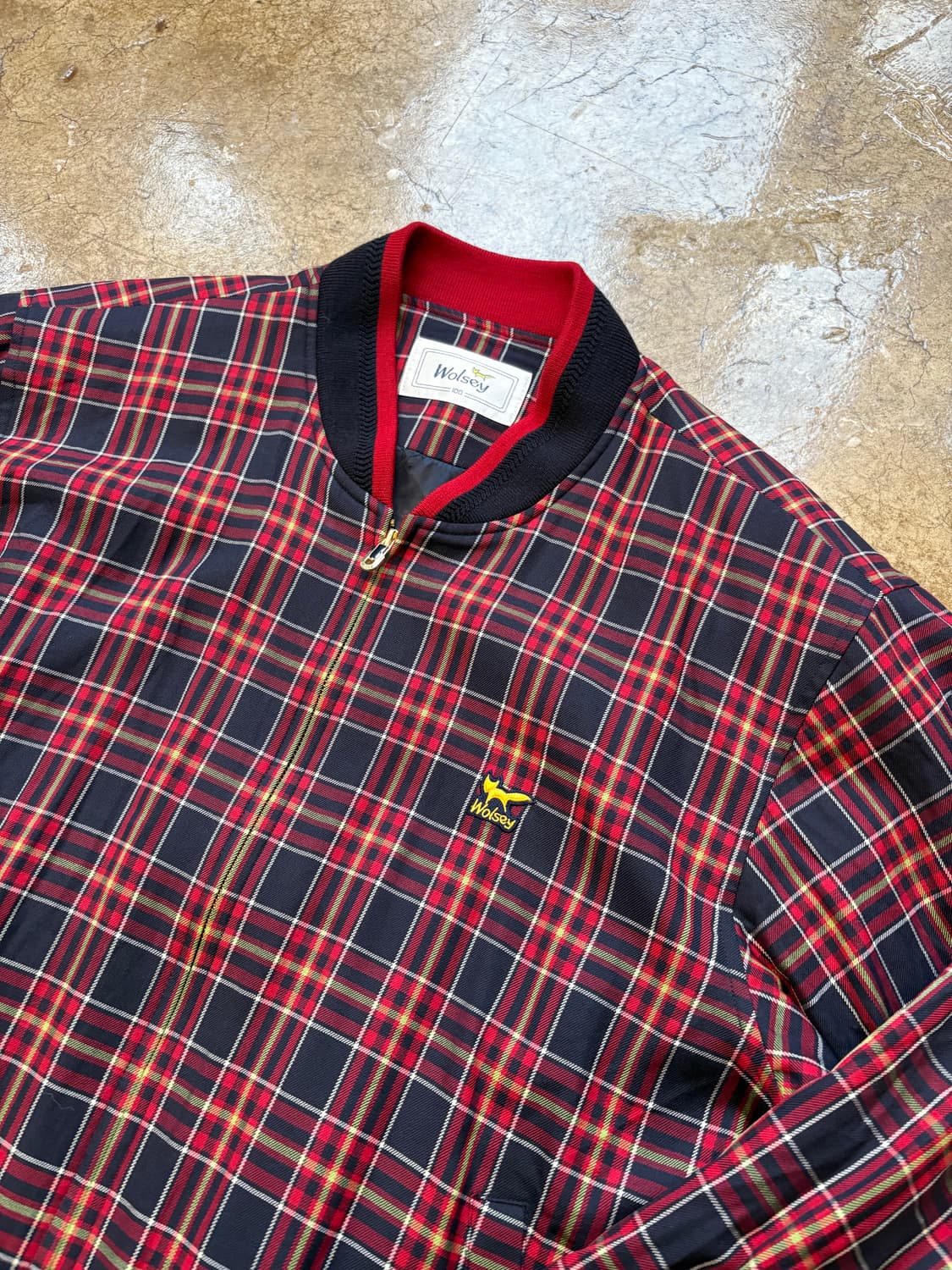 Wolsey 체크 집업 블루종 상품이미지2