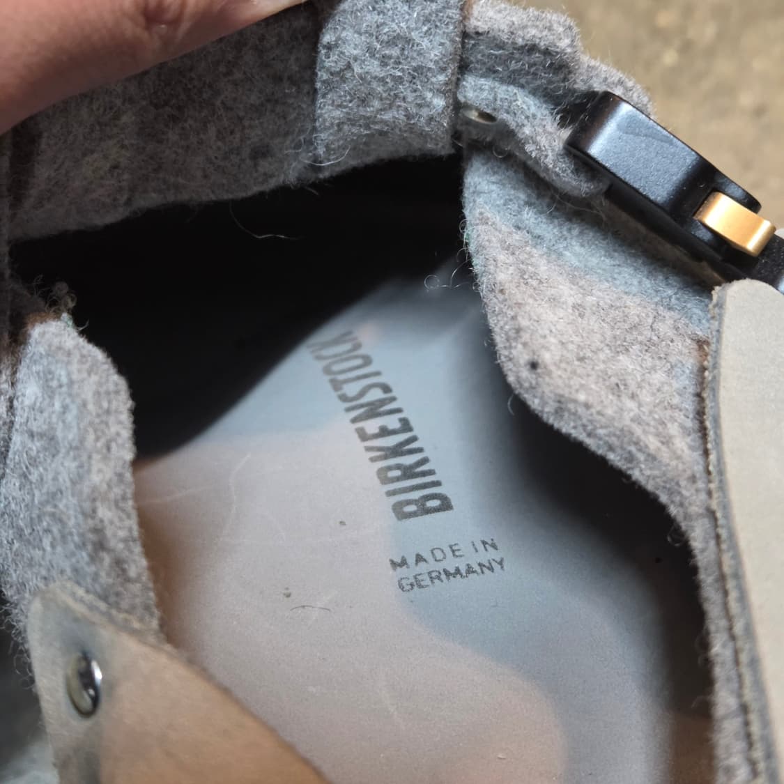 디올 x 버켄스탁 토키오 뮬 펠트 울 누벅 카프스킨 그레이 (43) 상품이미지9