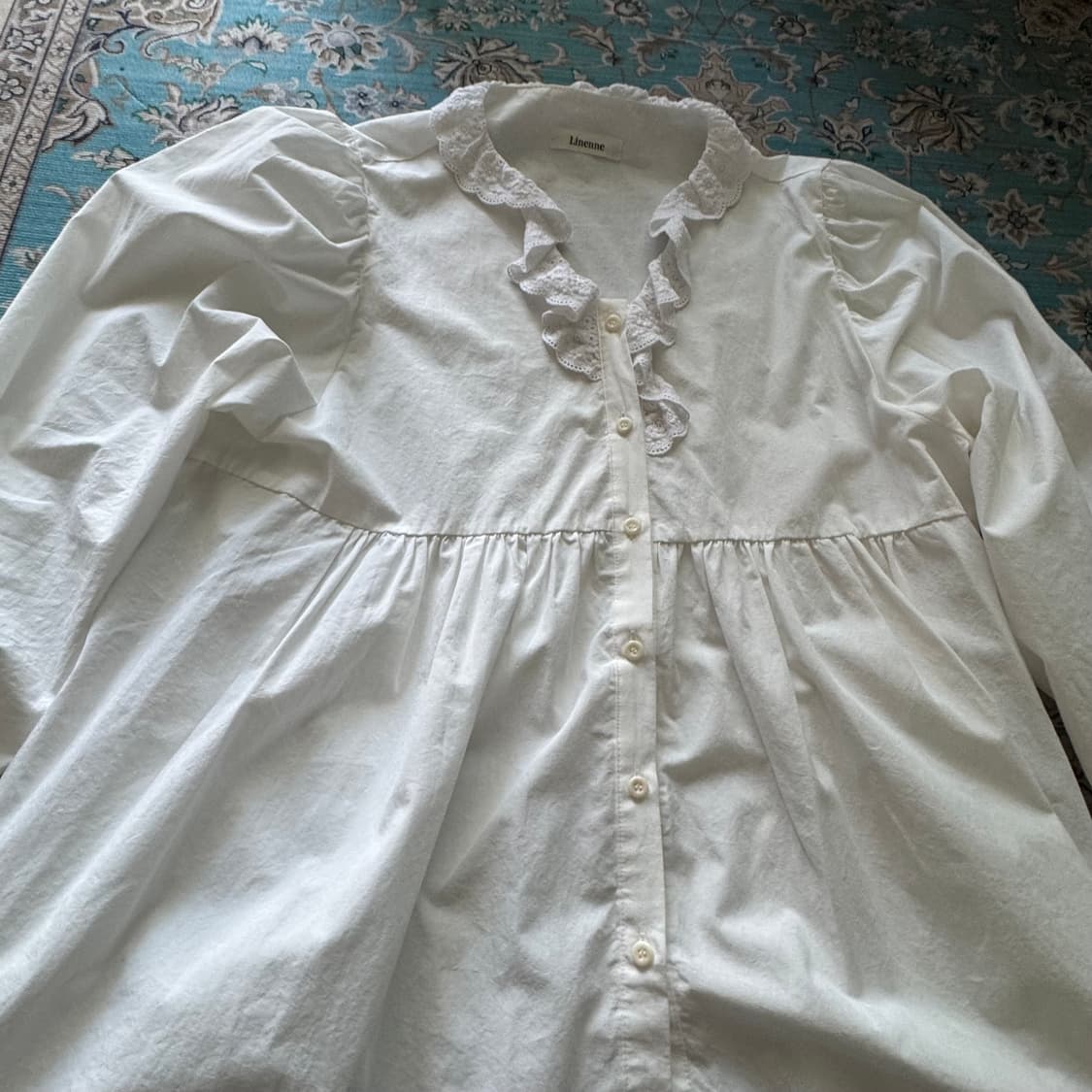 화이트 레이스 러블리 블라우스 상품이미지6