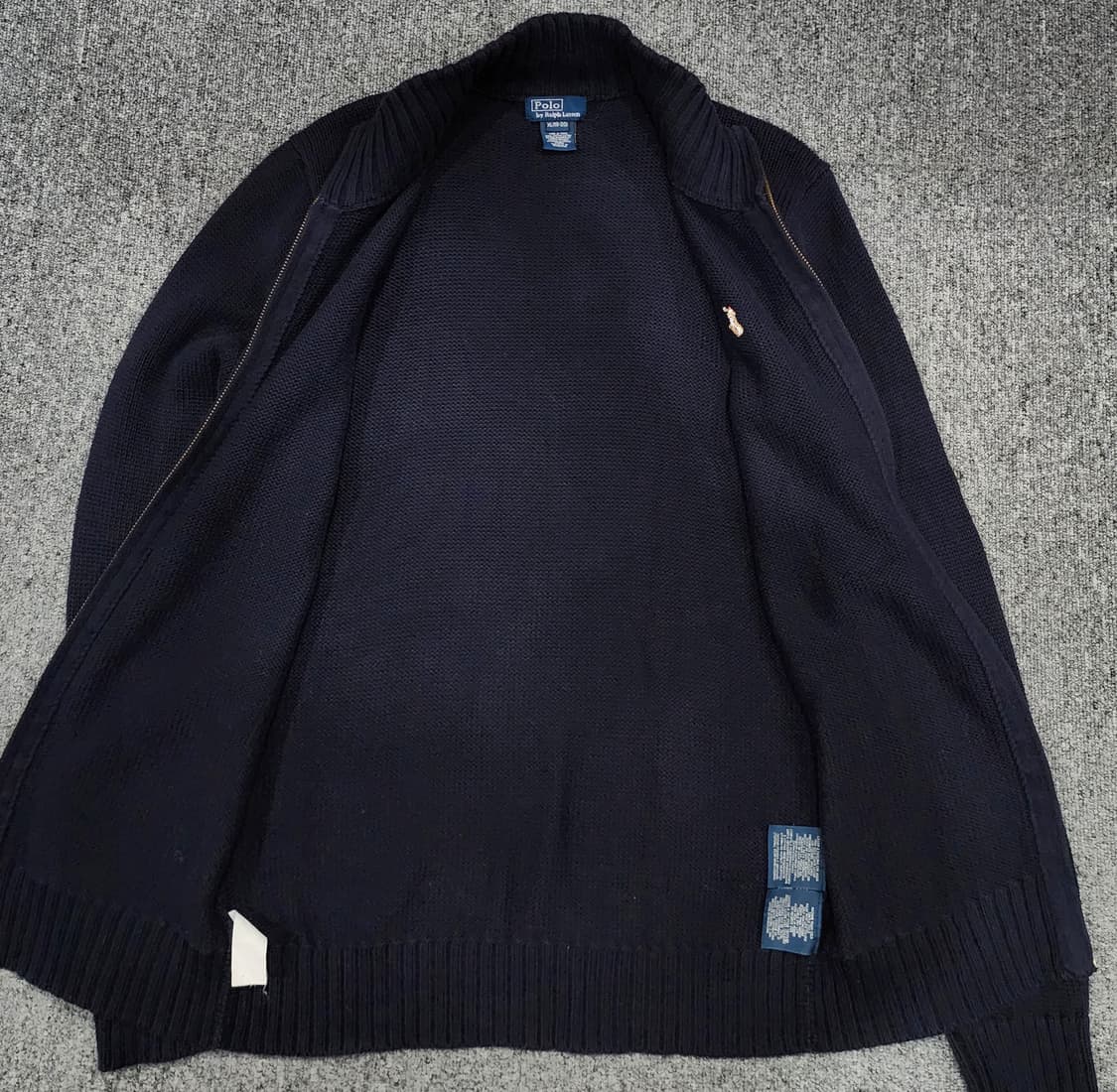 폴로 랄프로렌 니트 집업 네이비 XL 상품이미지3