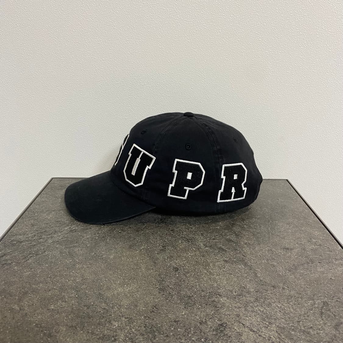 (OS) 슈프림 6패널 볼캡 모자 로고 워시드 블랙 상품이미지3