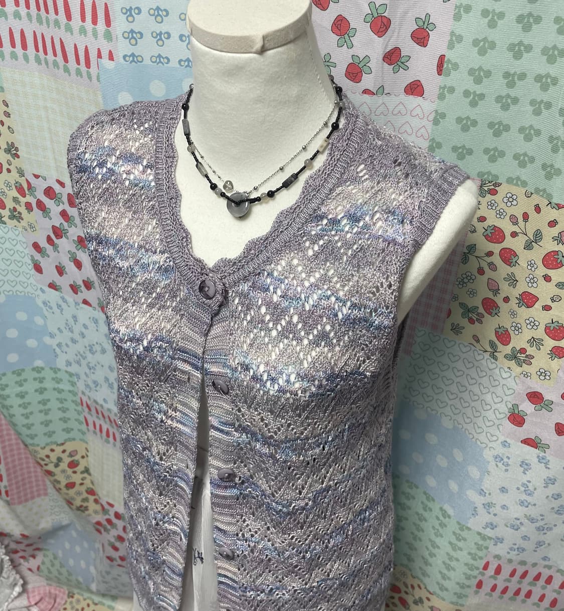 퍼플 모리세트 #모리걸 #하구미 #무지개떡 #가디건 #보라 #퍼플 상품이미지5