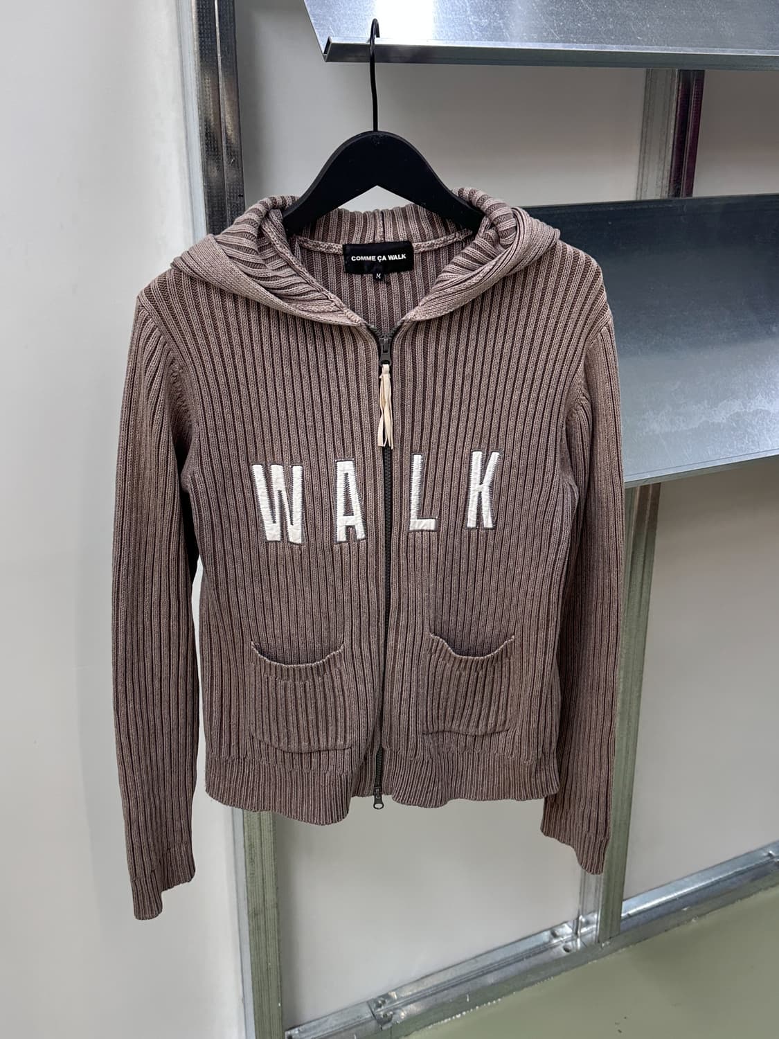 comme ca walk ribbed washed zip knit 상품이미지1