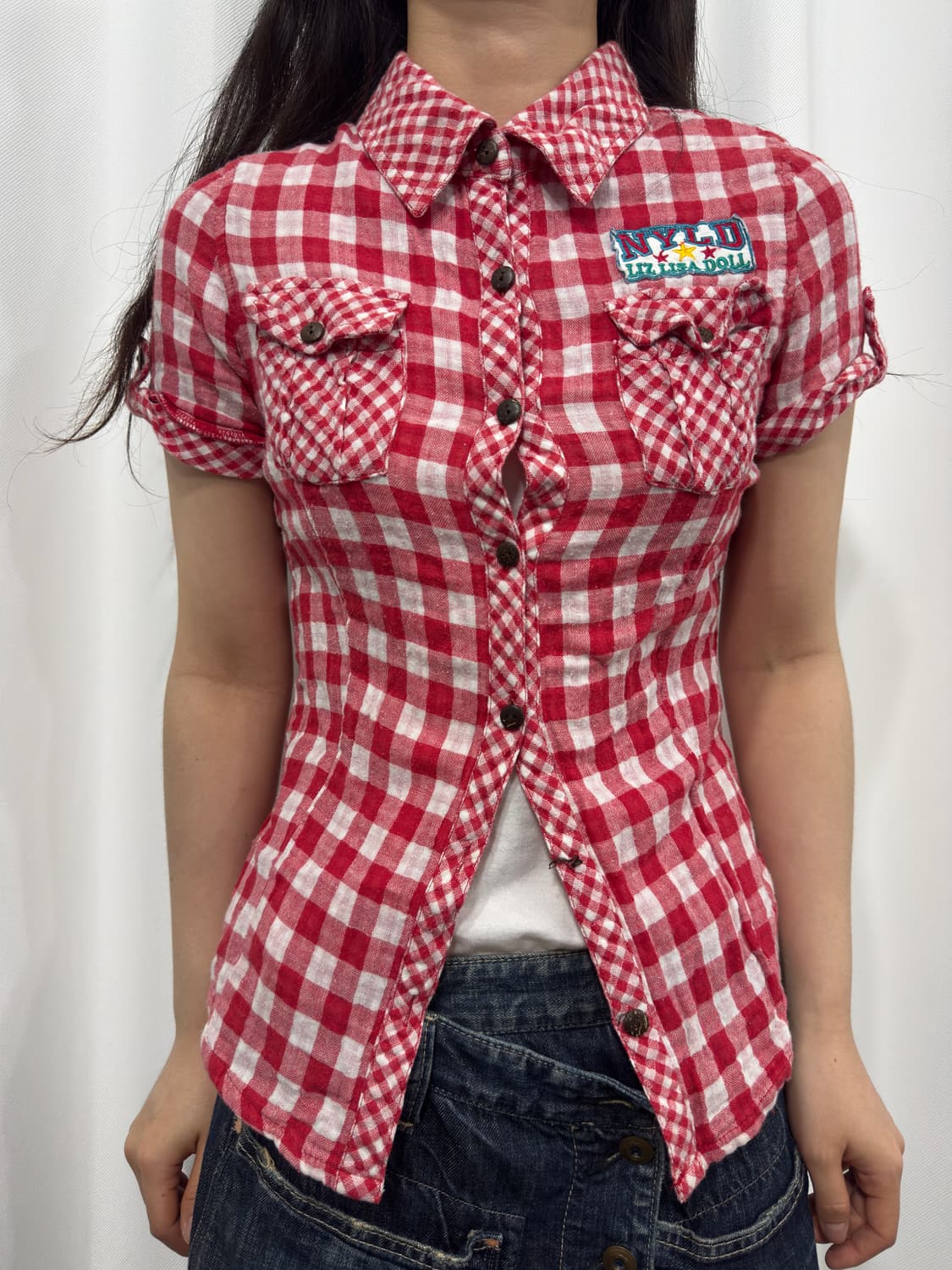 liz lisa doll red check shirt 상품이미지1