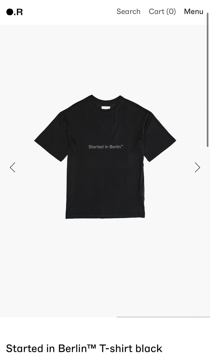 옵티미스틱 Started in Berlin™ T-shirt black 상품이미지1