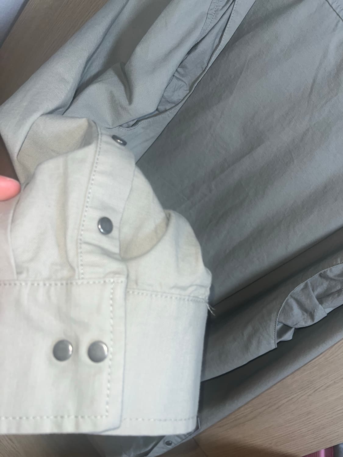  etce- CURVED COTTON SHIRTS (GRAY) 상품이미지3