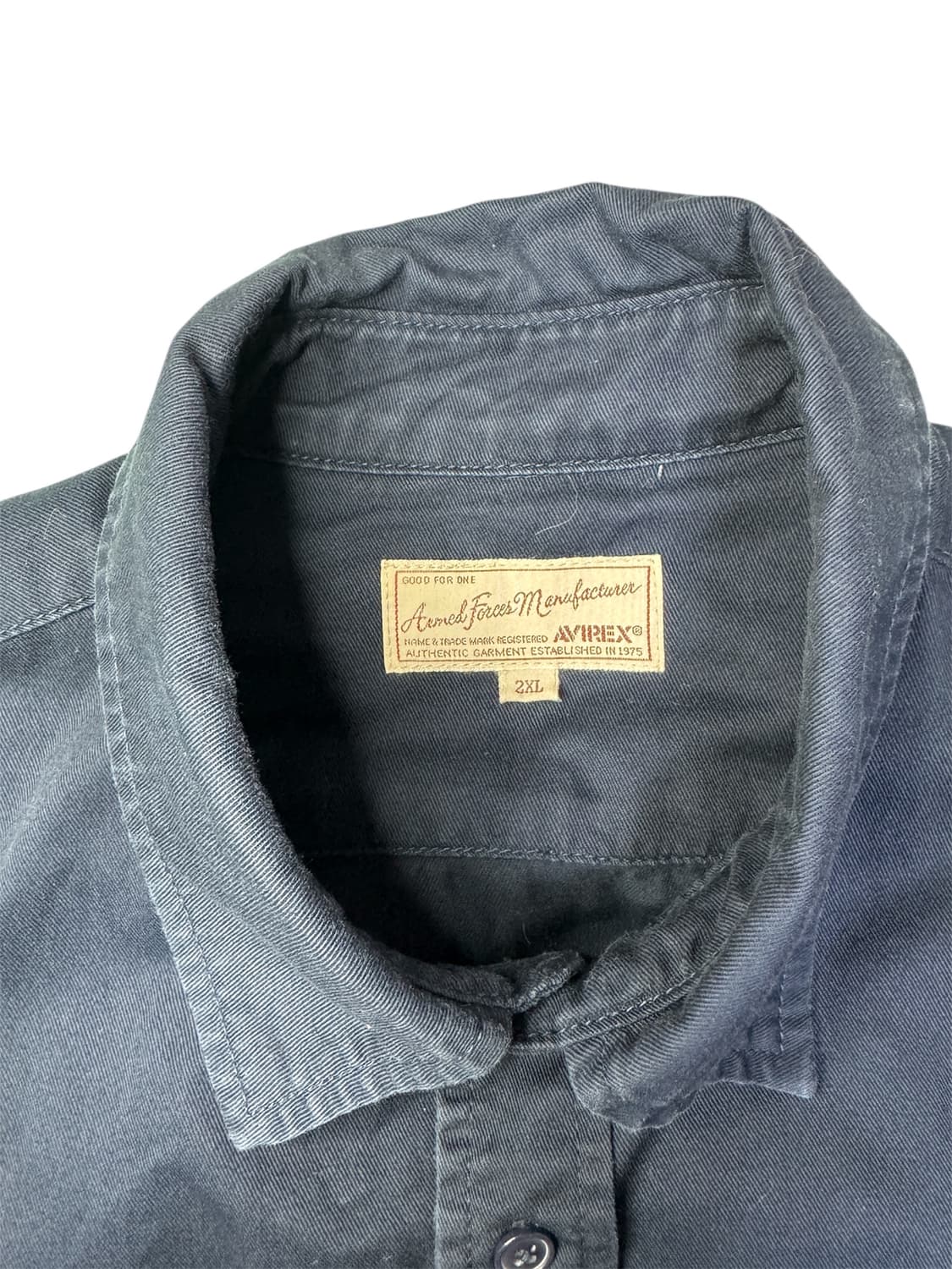 아비렉스 AVIREX USA 패치 밀리터리 셔츠 네이비 2XL 상품이미지6