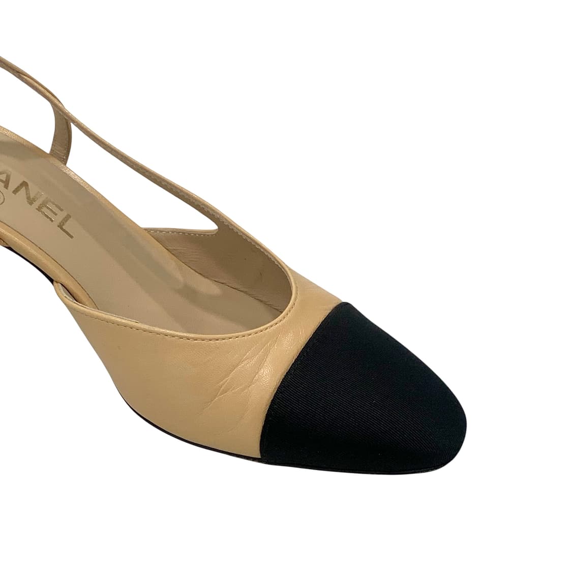 샤넬 클래식 투톤 고트스킨 슬링백 미들힐 펌프스구두 상품이미지9