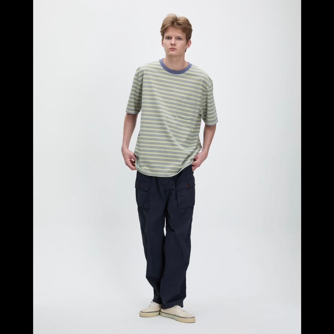 카키스 워시드 보더 티셔츠 (주우재 추천/레드벨벳 슬기 착용) 상품이미지10