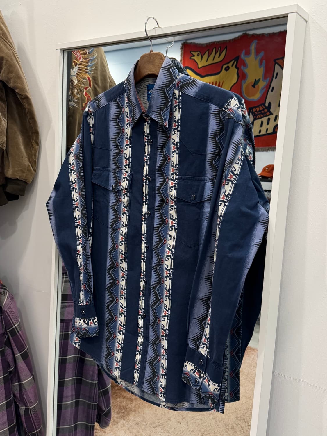 90s Wrangler 랭글러 나바호 웨스턴 셔츠 상품이미지1