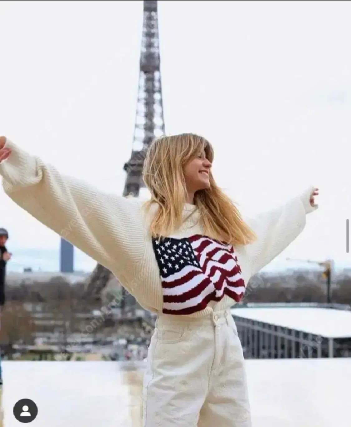 타미힐피거 성조기 니트 L 화이트 상품이미지7