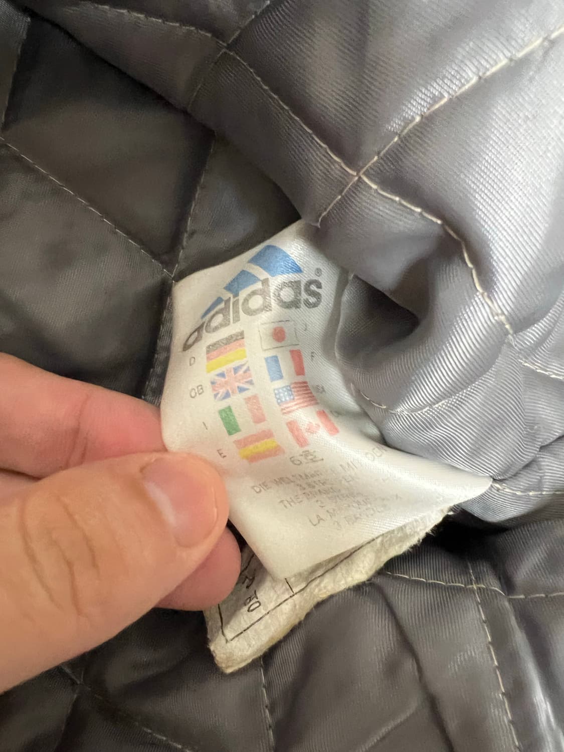 90s 올드스쿨 아디다스 빈티지 누빔 점퍼 바람막이 자켓 상품이미지4