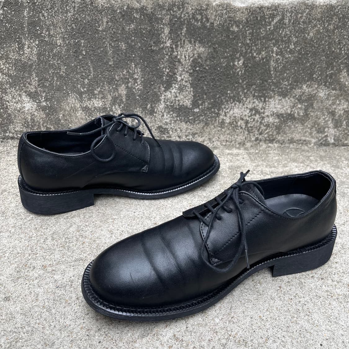 [260] 야세 와플 카우하이드 더비 블랙 상품이미지4