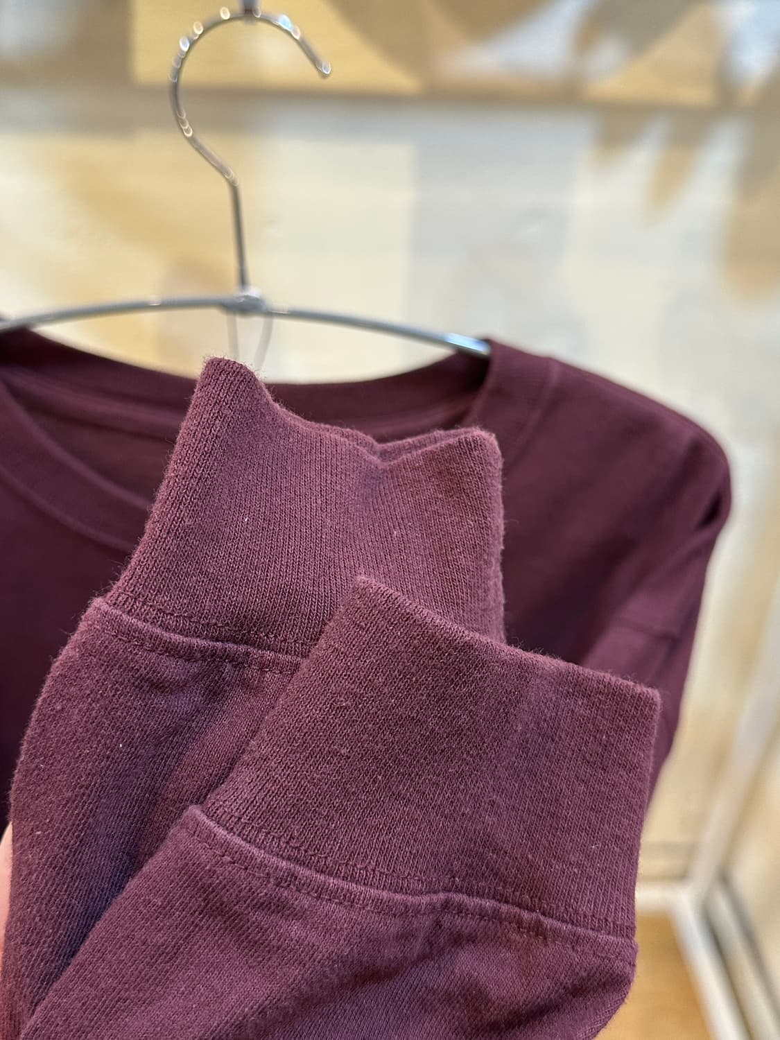 칼하트 포켓 롱슬리브 티셔츠 버건디 M  상품이미지6