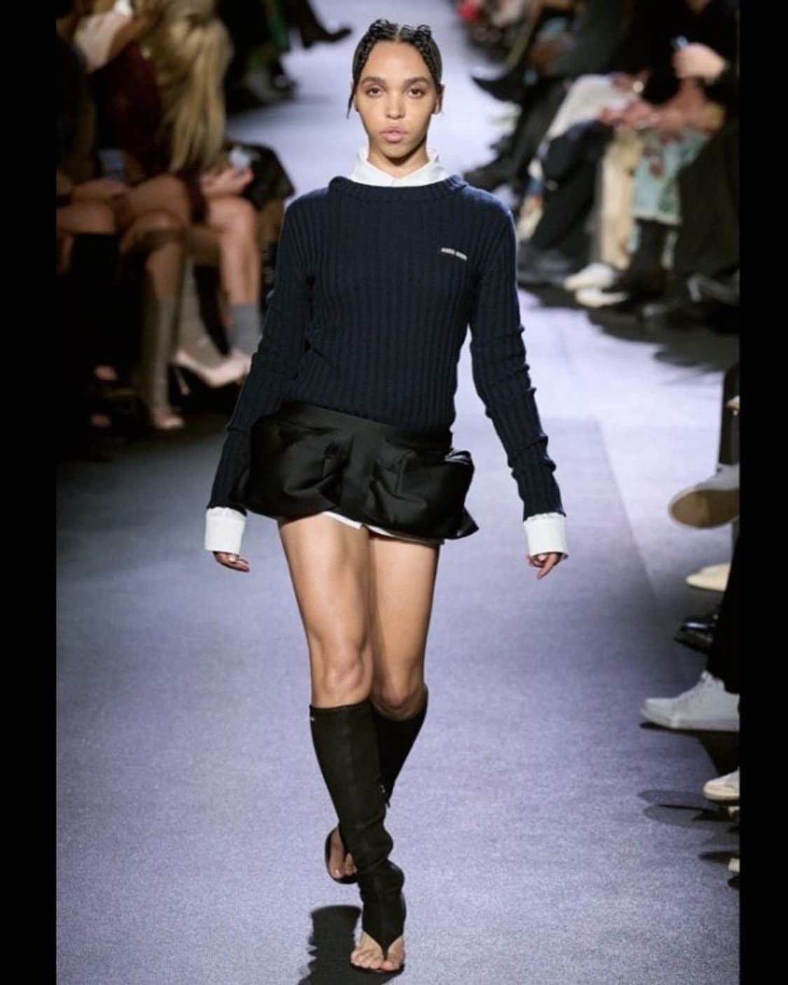 미우미우 코튼 지퍼 니트 상품이미지1