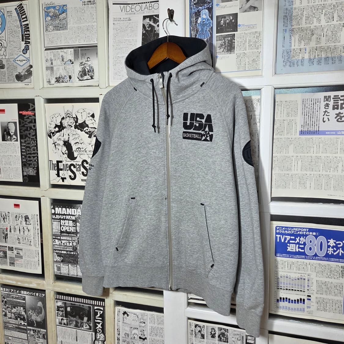 나이키 USA 자수 그레이 후드집업 상품이미지1