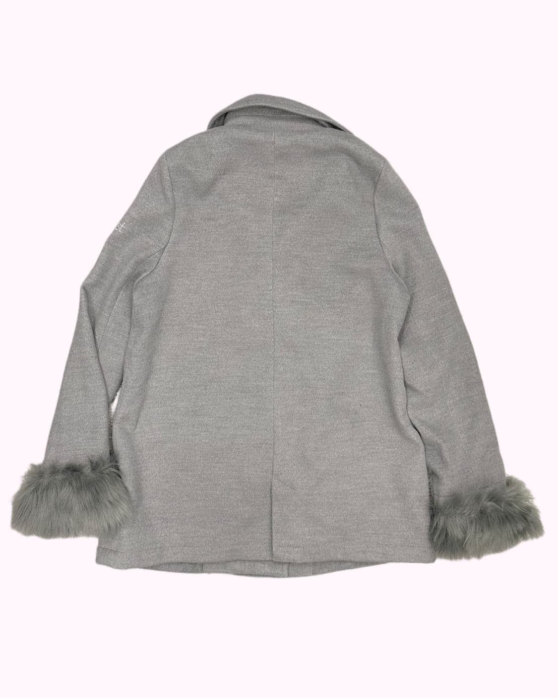 grey fur detailed coat 상품이미지4