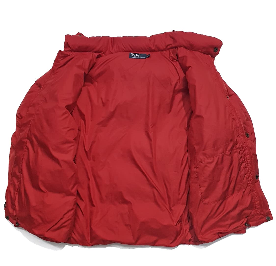 폴로 패딩 후드 패딩 덕다운 레드 XL (105-110) 상품이미지8