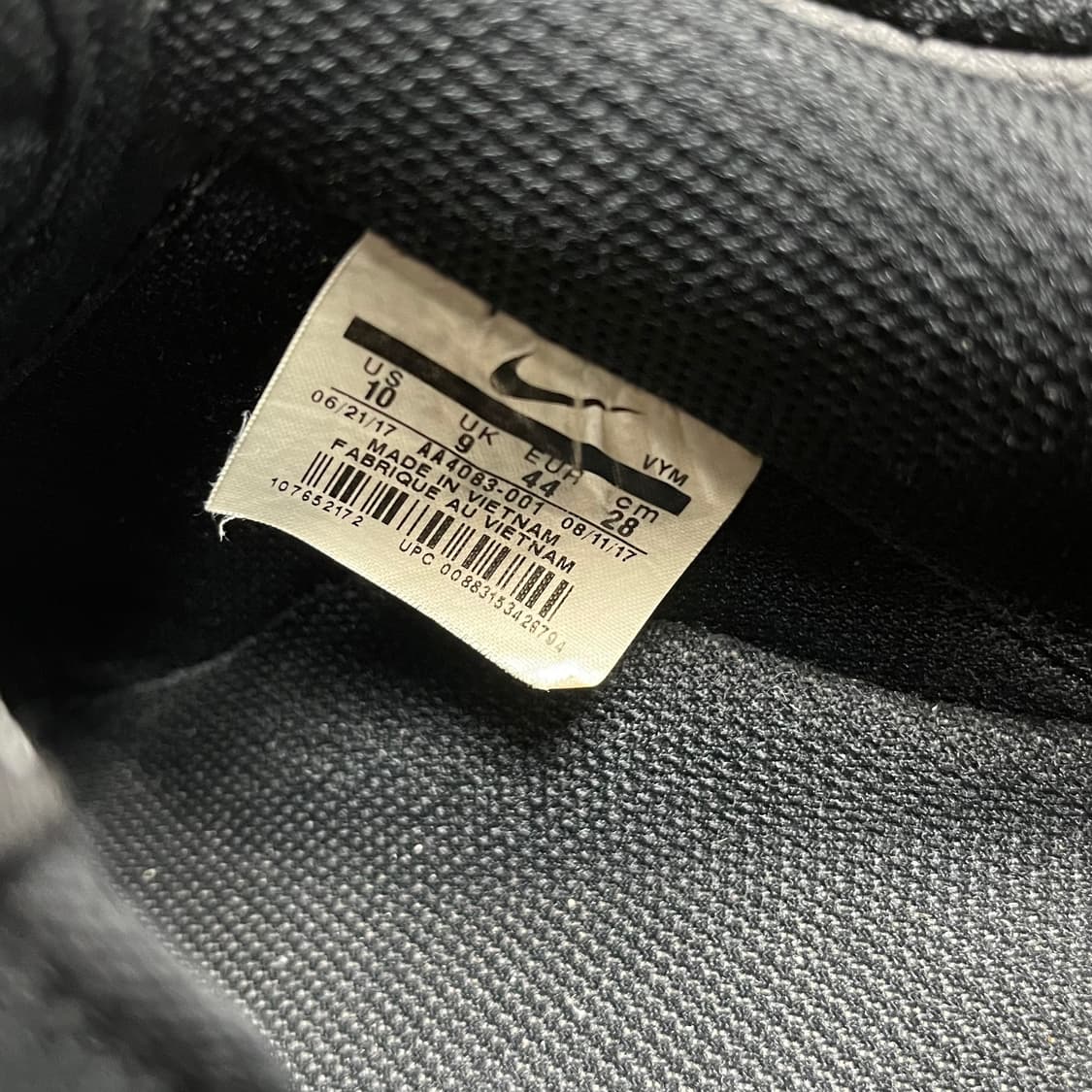 [280] 2017 나이키 에어포스1 블랙 상품이미지3