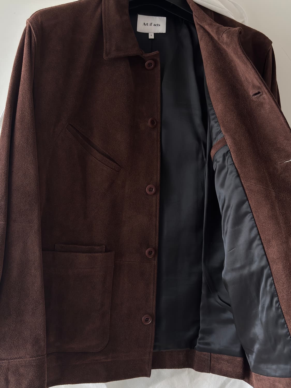 [L] 아티팩츠 스웨이드 프렌치 워크자켓 다크 브라운 상품이미지3