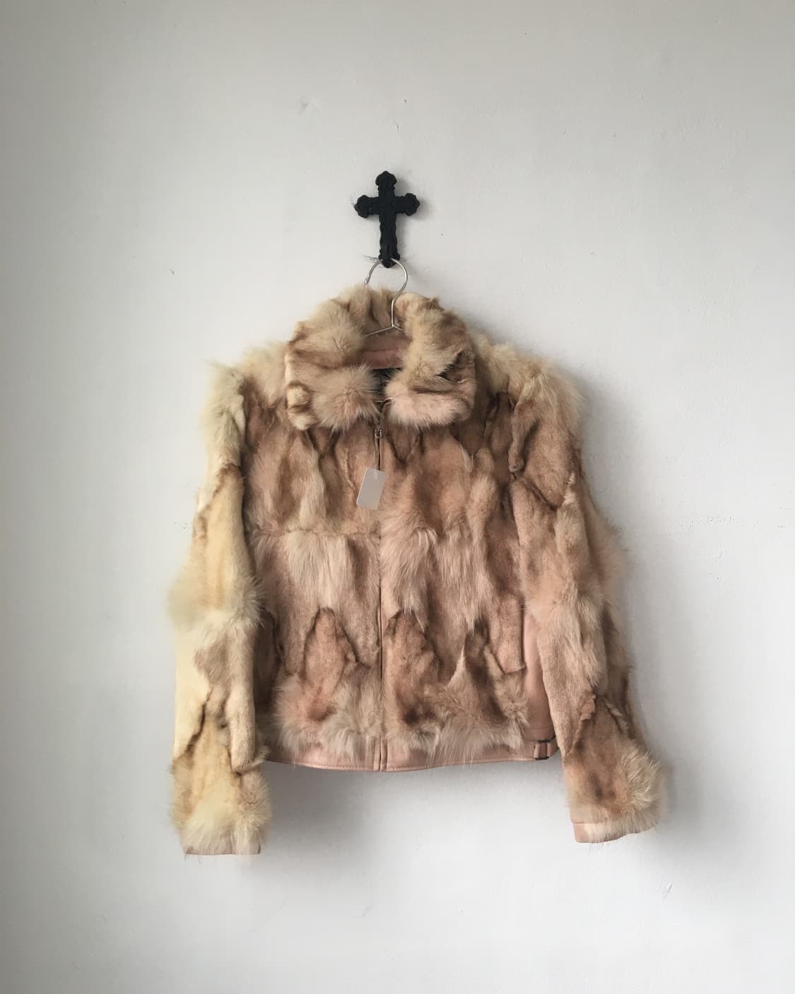Fox fur zip up lamb leather jacket 상품이미지2