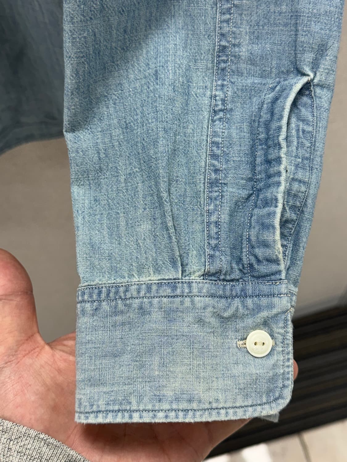 더블알엘 인디고 샴브레이 워크셔츠 / L 상품이미지4