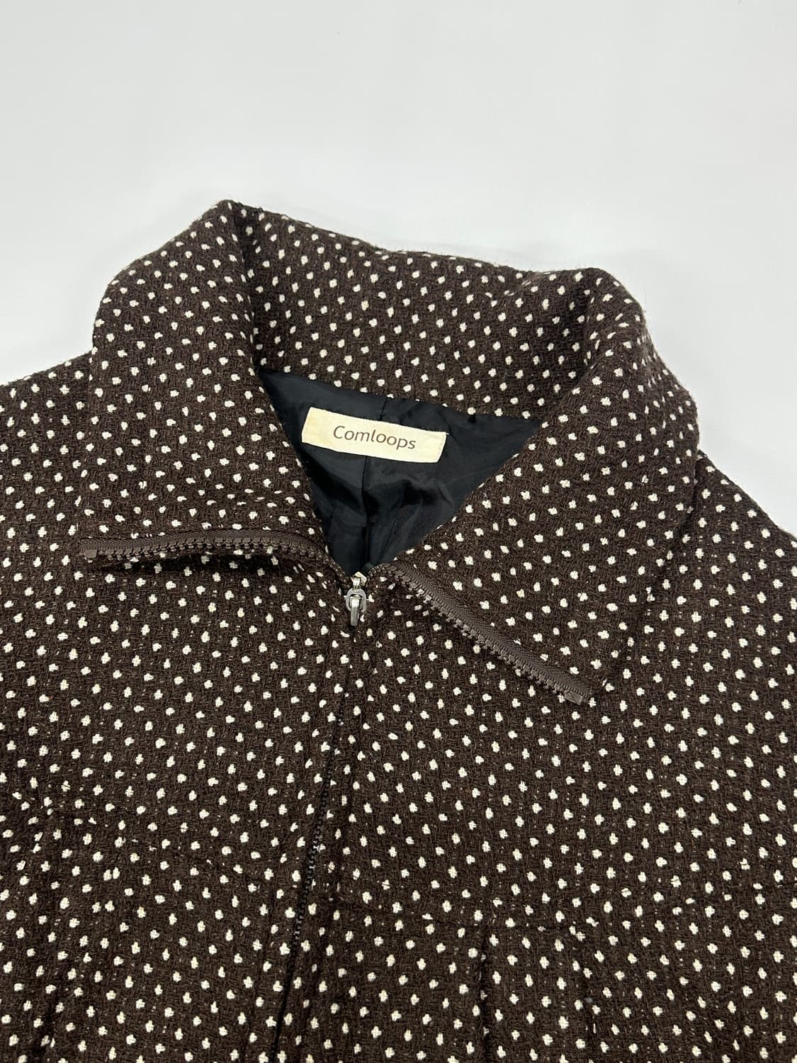 🤎라떼갸루 도트 카라 자켓 코트🤎 브라운 아우터 러블리 히메갸루 상품이미지6