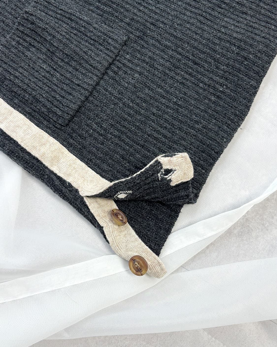 이와 사이드 울 트리밍 빅 터틀 베스트 상품이미지5