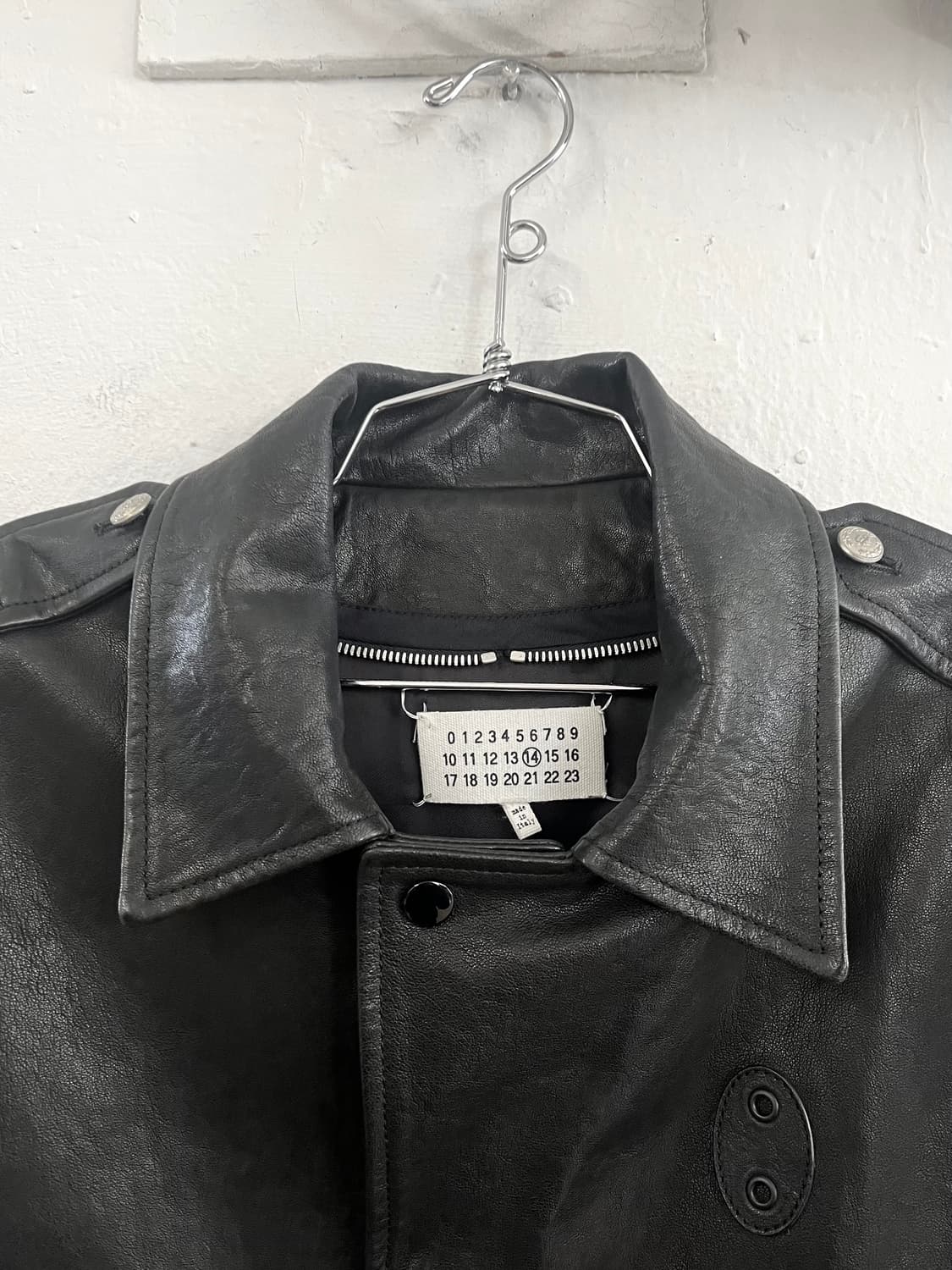 메종 마틴 마르지엘라 17SS 아카이브 램스킨 레더 딘스 폴리스 자켓 상품이미지3