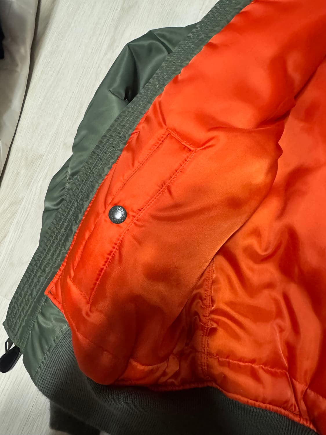 아비렉스 MA-1 로고 베이직 / 세이지 상품이미지3