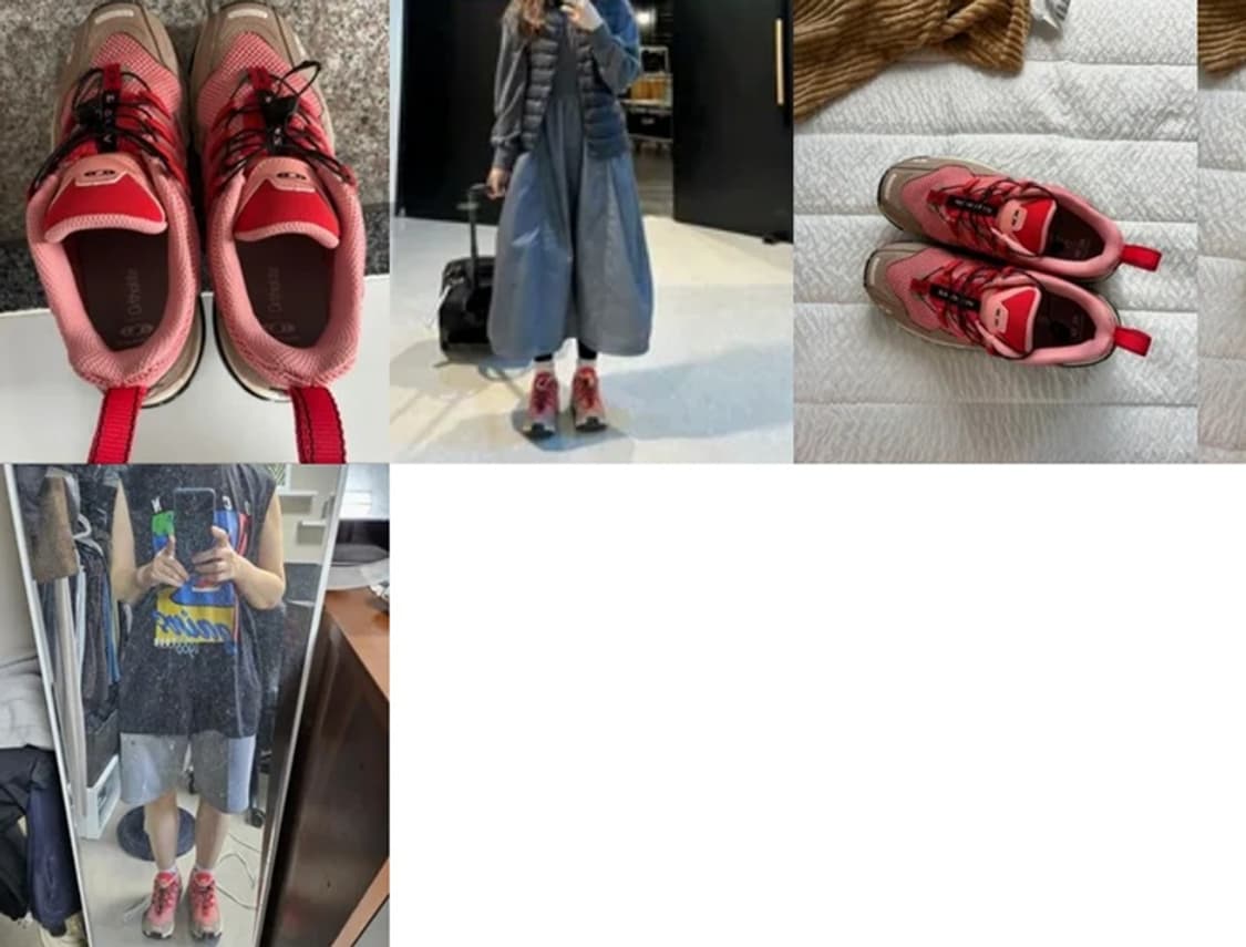 살로몬 운동화 여성250 미착용(ACS+OG 내츄럴 쇼트브레드 포피 레드 상품이미지2