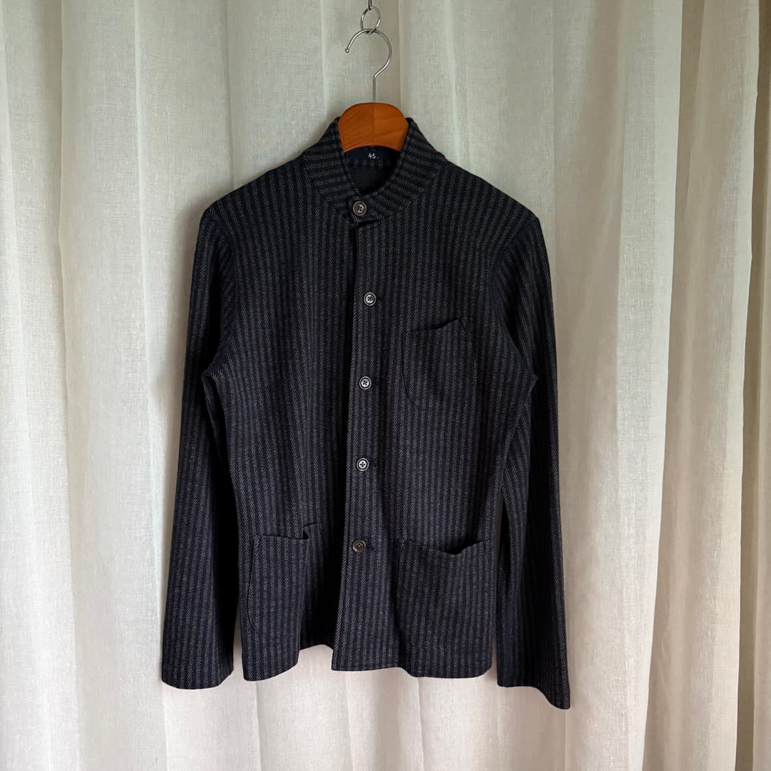 45RPM 스탠드 카라 니트 자켓 상품이미지1