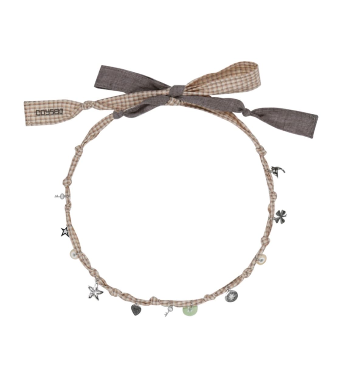 RAW FABRIC NECKLACE ASH BROWN 상품이미지1