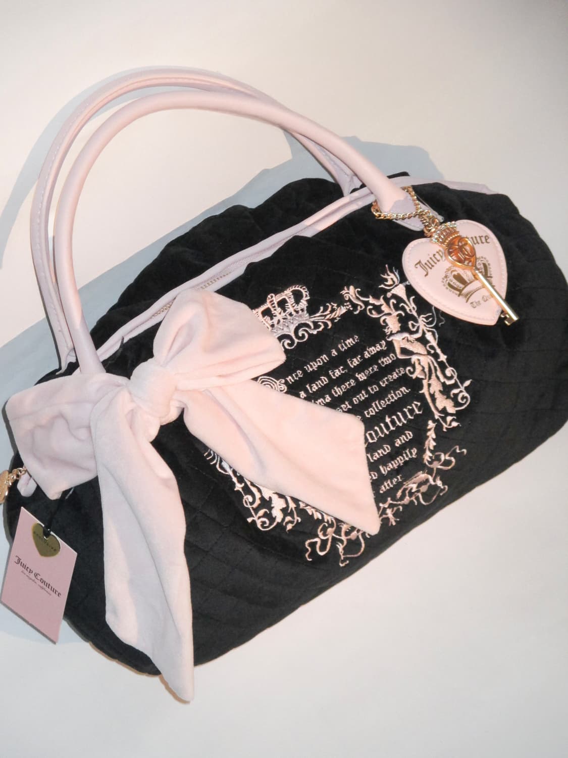 쥬시 꾸뛰르 발레백 스타일 퀼팅 벨로아 숄더백 상품이미지2