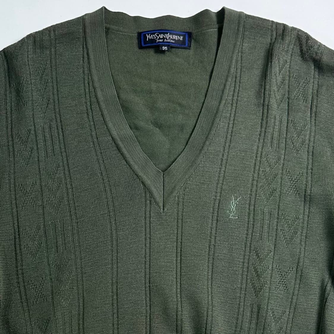 90s 입생로랑 카키 니트  상품이미지2