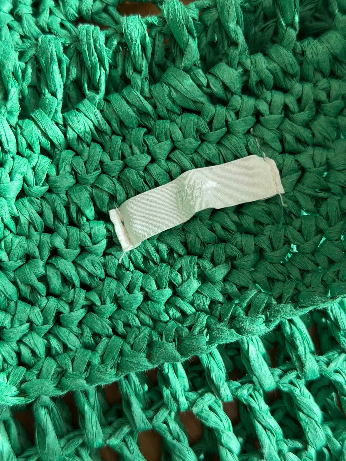 H&M 라탄 초록색 라탄 꼬임 가방 상품이미지5