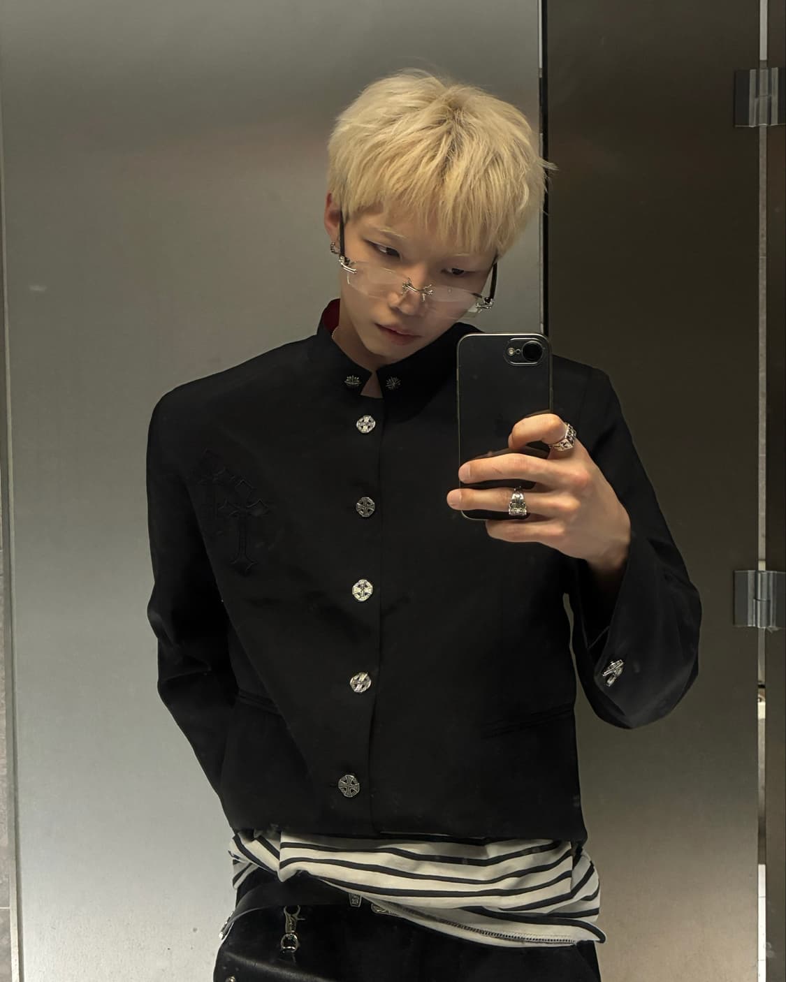 크롬 커스텀 가쿠란 크롭 자켓 상품이미지1