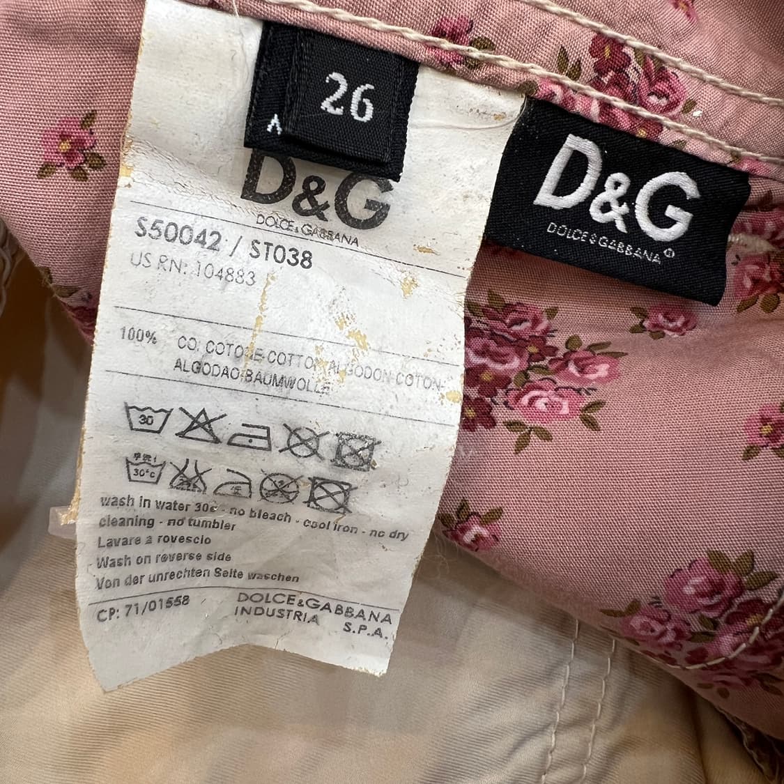 00s D&G 카프리팬츠 상품이미지10
