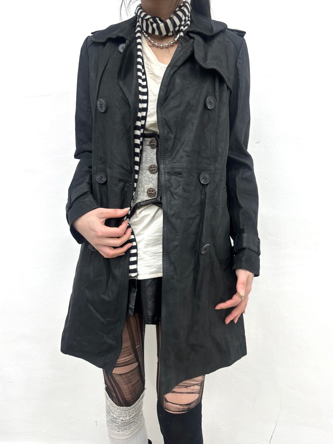 Cow-hide rock mood leather coat 상품이미지1