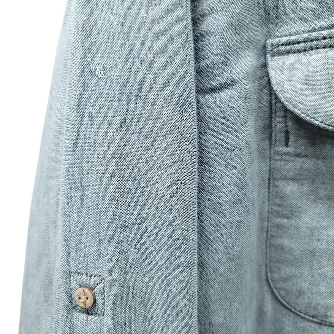 [L] 팀버랜드 라이트블루 샴브레이 롤업 긴팔셔츠 상품이미지10