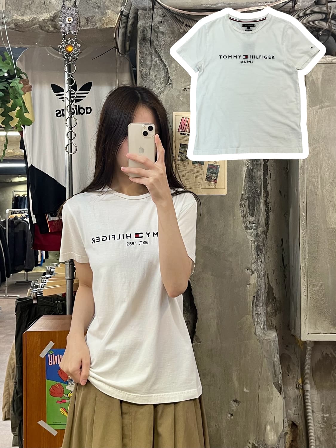 타미힐피거 반팔티 화이트 S #csz567 상품이미지1