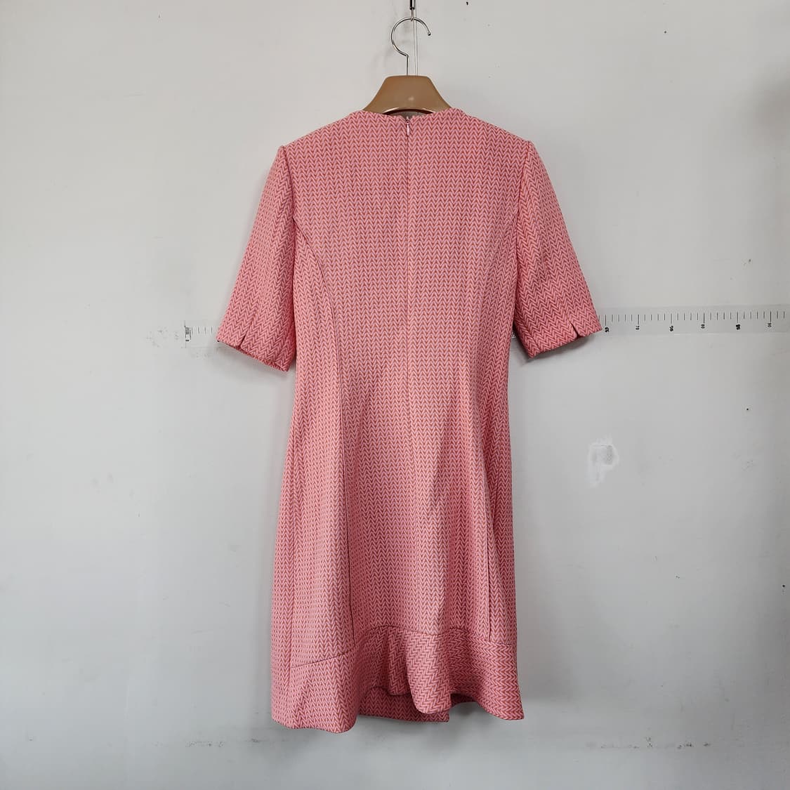 핑크 트위드 더블 버튼 원피스 상품이미지4
