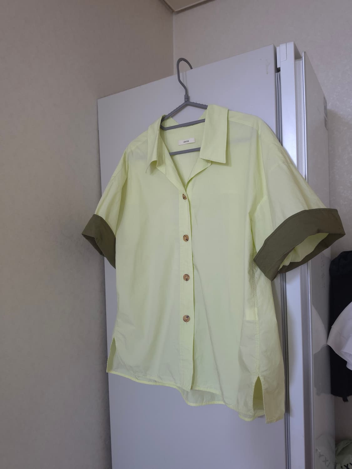 시스템 오버핏 면셔츠 상품이미지1