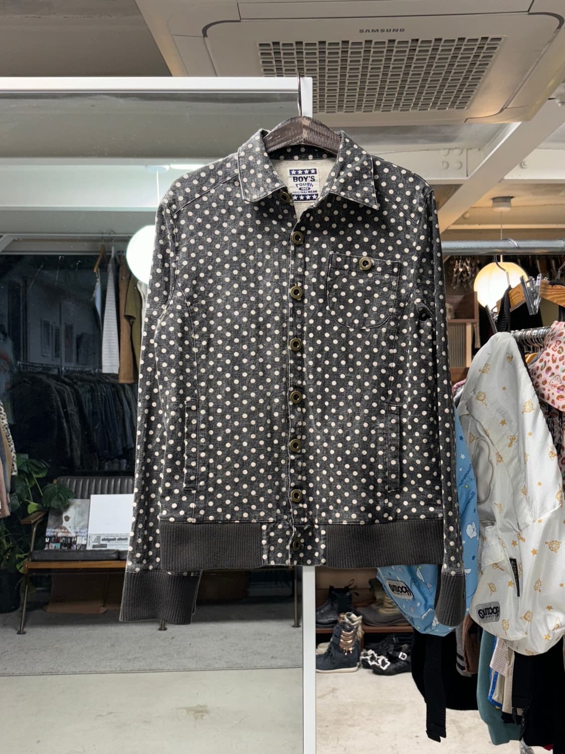 Rough 도트 버튼업 자켓 상품이미지1