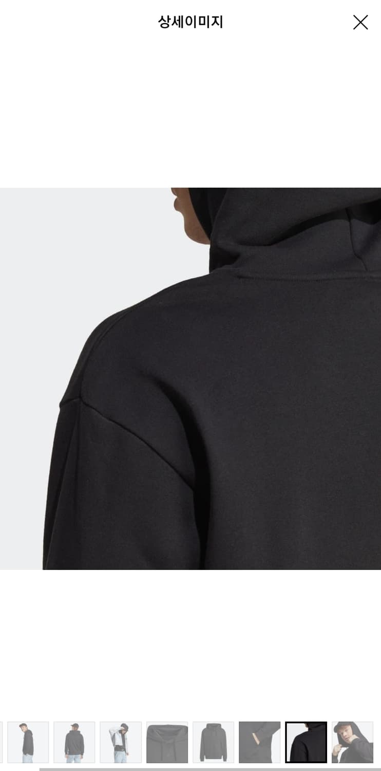 아디다스 ALL SZN 올블랙 후드티 상품이미지4