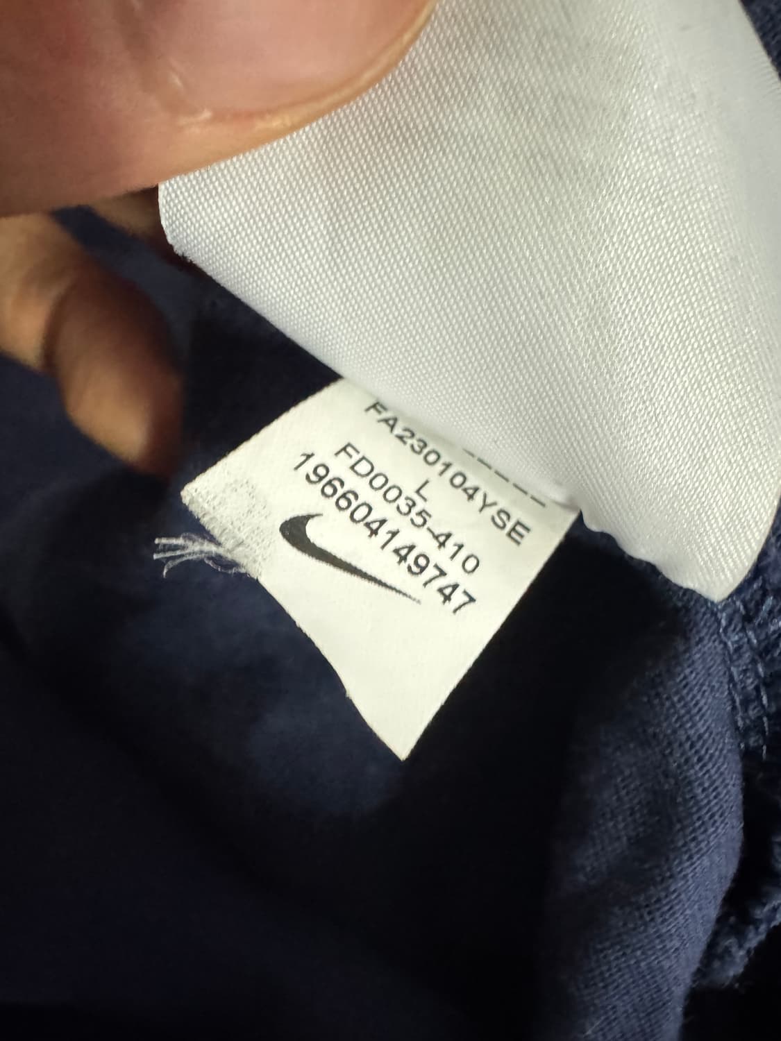 나이키 스우시 골프 프린팅 반팔 티셔츠 L 네이비 상품이미지4