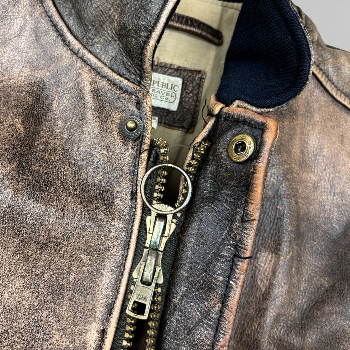 80's 바나나 리퍼블릭 레더 봄버 자켓 상품이미지6